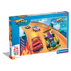 Clementoni- Hot Wheels Supercolor Wheels-24 Maxi Pezzi Bambini 3 Anni