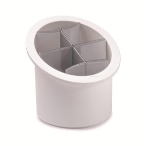 Snips Scolaposate con Separatori | Portaposate | Colore Bianco Grigio | Griglia Removibile