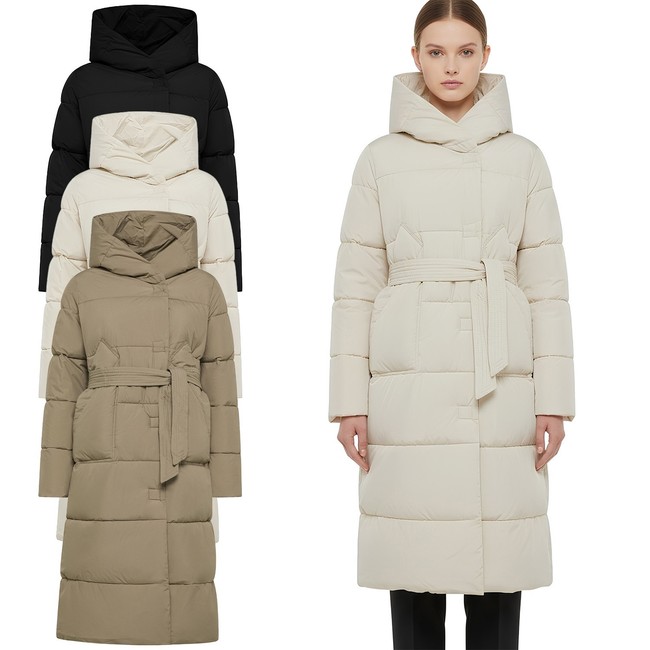 Cappotto donna ARTIKA Elyse Coat N728 piumino lungo inverno cappuccio giubbotto