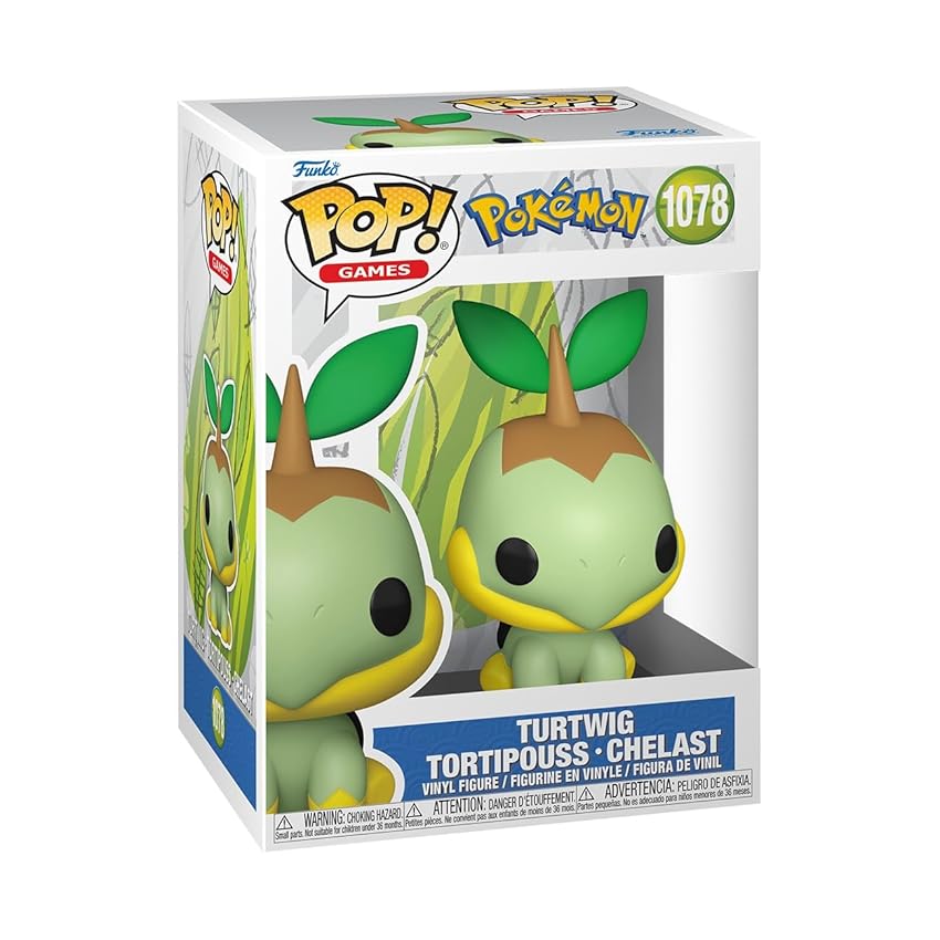 Funko Pop! Games: Pokemon - Turtwig - Figura in Vinile da Collezione Funko Pop! Games: Pokemon - Turtwig - Figura in Vinile da Collezione