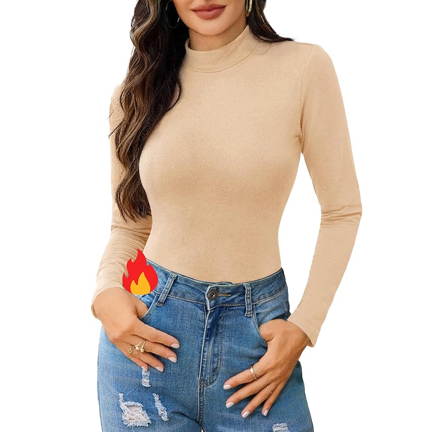 Gyabnw Maglia Termica Donna Collo Alto T Shirt Elegante Maglie Termiche Donna Strato