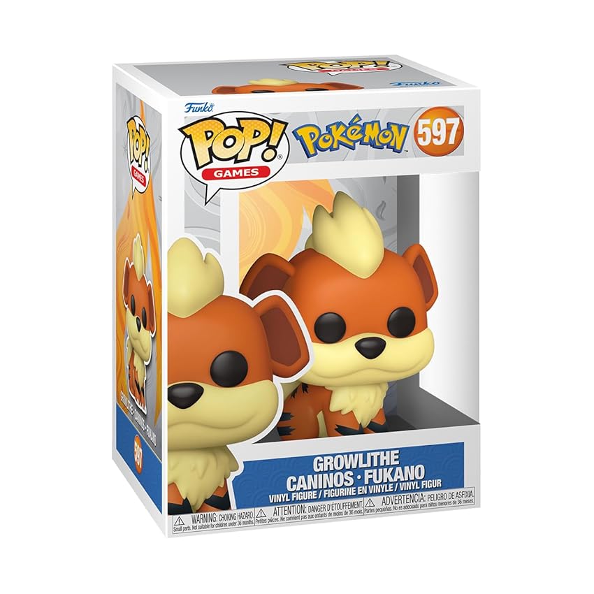 Funko Pop! Games: Pokemon - Growlithe - Figura in Vinile da Collezione Funko Pop! Games: Pokemon - Growlithe - Figura in Vinile da Collezione