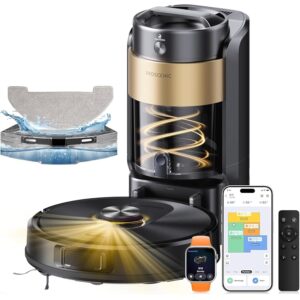 Proscenic Q20 Plus Robot Aspirapolvere Lavapavimenti con Mappatura 10000Pa