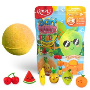ZIMPLI - Bomba da bagno grande a sorpresa fruttata per bambini
