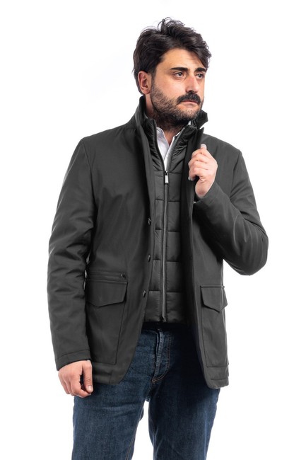 Piumino Uomo Invernale Sartoriale Giubbotto Imbottito Giubbino Elegante VEQUE