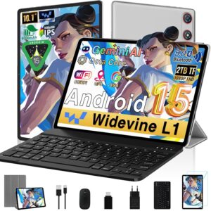 Tablet 10 Pollici Android 15 ｜ 64GB ROM + 2TB TF｜5G WiFi 6｜Octa