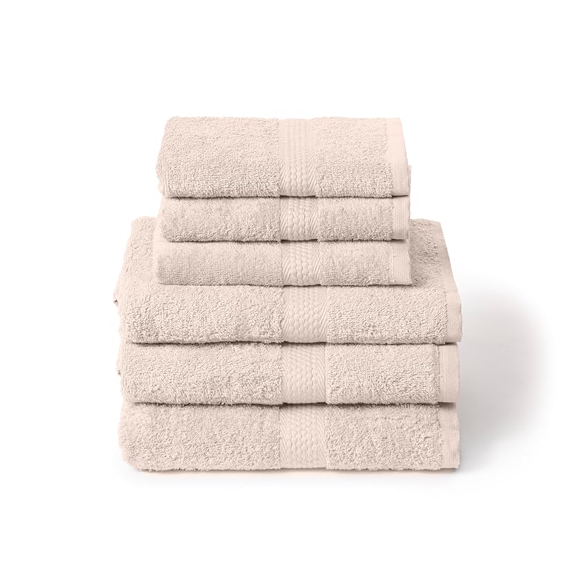 Caleffi Set Asciugamani Bagno con Ospite 6 Pz – Composto da 3x Asciugamano Viso 55x100