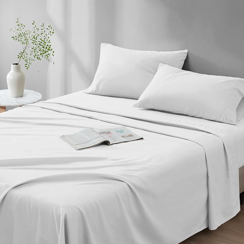 Comfort Spaces Set di lenzuola in 100% cotone traspirante Comfort Spaces Set di lenzuola in 100% cotone traspirante