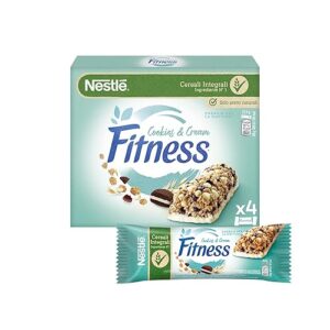 FITNESS Cookies&Cream Barrette Cereali Integrali con Biscotti e Cioccolato Bianco