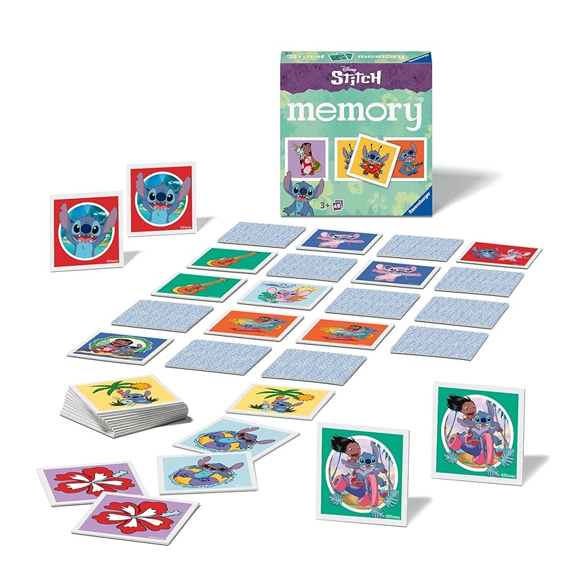 Ravensburger Mini Memory® Stitch | 48 schede per bambini Gioco di carte