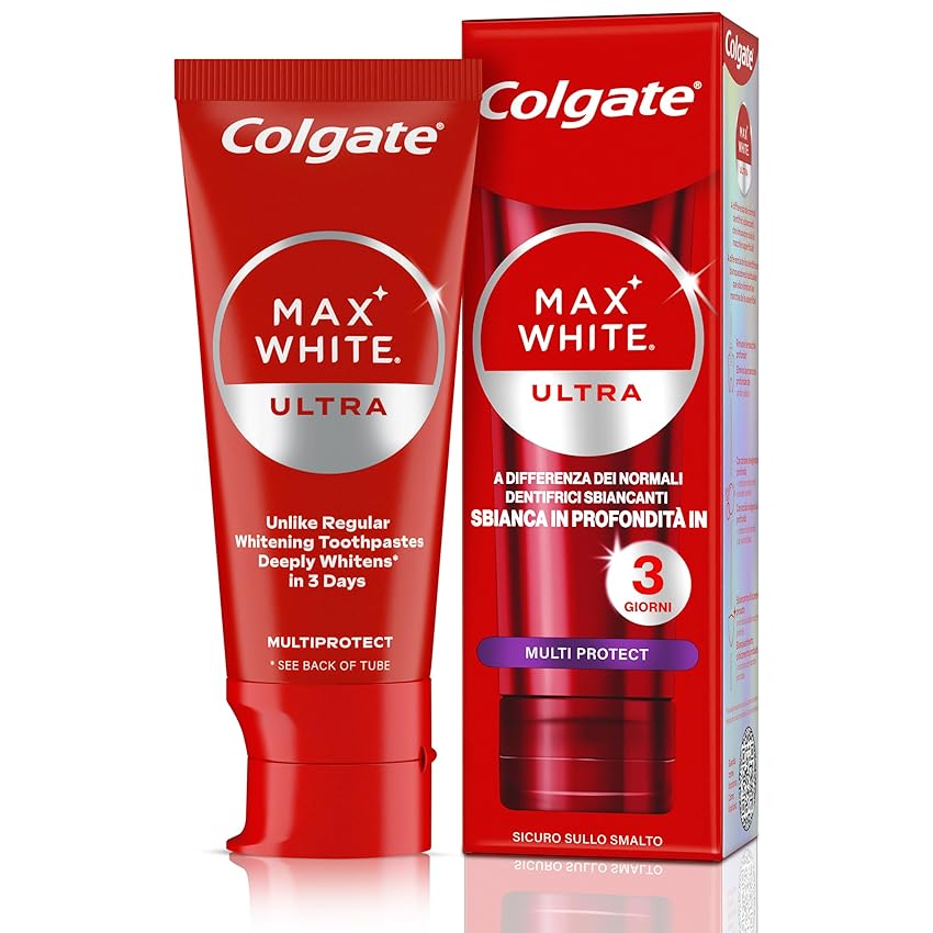 Colgate Dentifricio Sbiancante Max White Ultra Multiprotect 50ml | Denti più bianchi