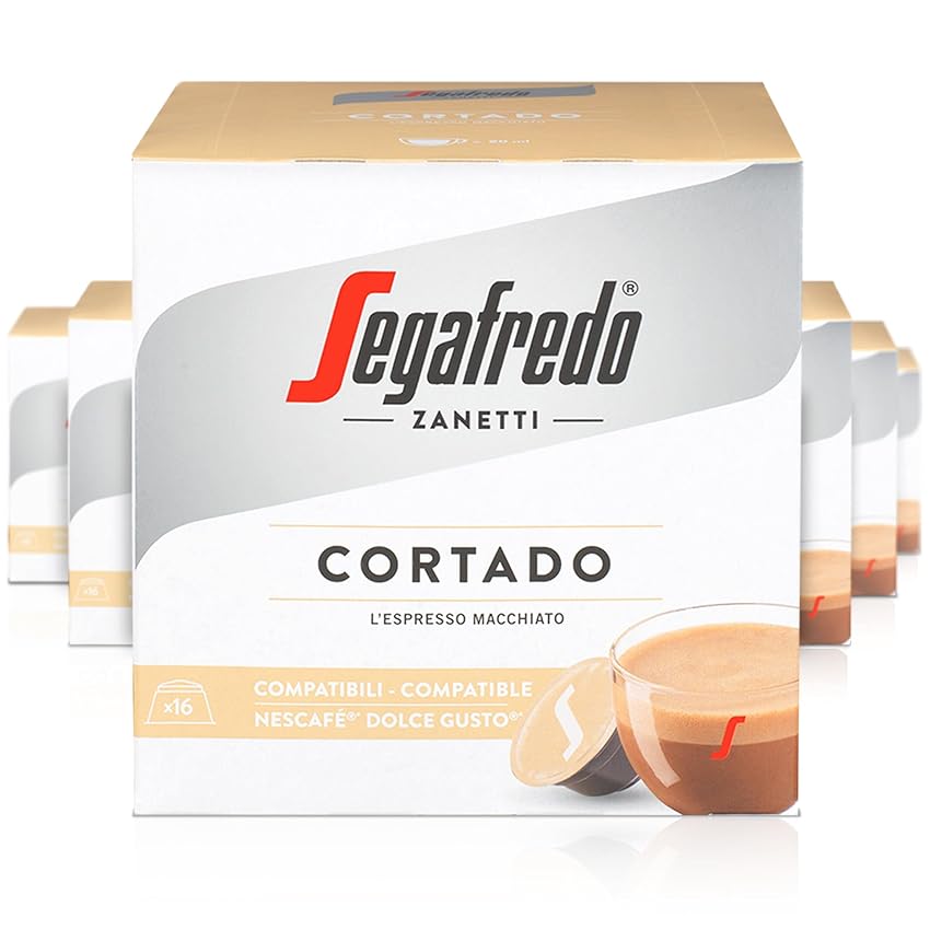 Segafredo Zanetti 96 Capsule Caffè Cortado compatibili con Dolce Gusto di Nescafé