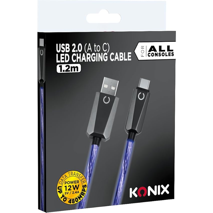Konix Cavo USB 2.0 Type A verso Type C per PS5