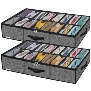 homyfort Soluzione Extra Large per riporre Scarpe sotto il Letto per Armadio 16x2 Paia