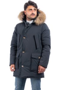 Parka Uomo Eskimo Neve Imbottito Cappuccio Giubbotto Invernale Piumino VEQUE