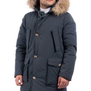 Parka Uomo Eskimo Neve Imbottito Cappuccio Giubbotto Invernale Piumino VEQUE