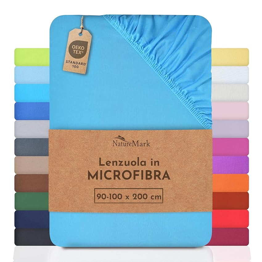 NatureMark Lenzuolo in microfibra a prezzo scontato! tante misure e colori di marca (lenzuolo 90x200)
