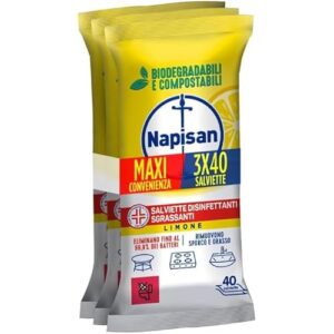 Napisan Salviette Tripacco Disinfettanti Sgrassanti al Limone