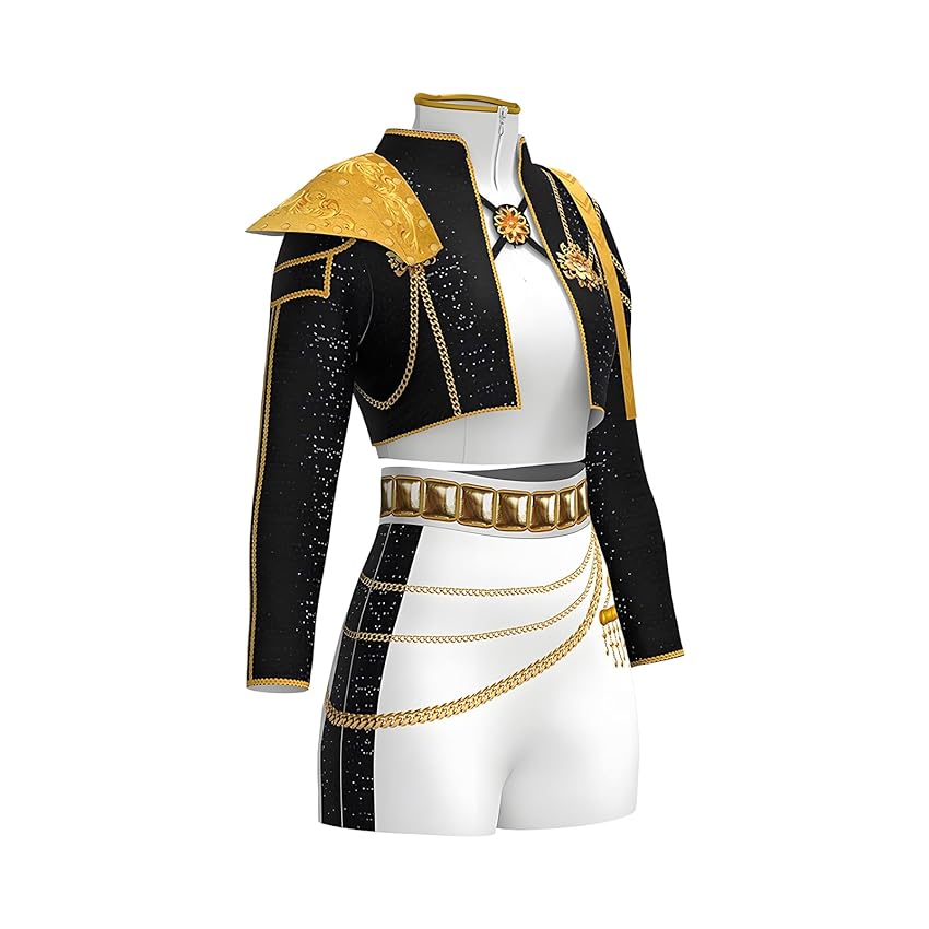 Generico Kp0p De-mons Hunters R-umi Costume Demone Bambini Completo Con Vestito Role