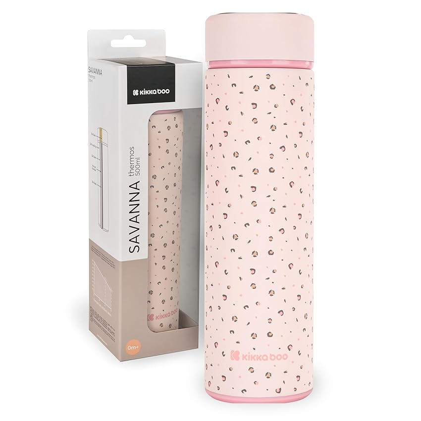 KikkaBoo Thermos Pappa Neonati 500ml In Acciaio Inossidabile SAVANNA KikkaBoo Thermos Pappa Neonati 500ml In Acciaio Inossidabile SAVANNA