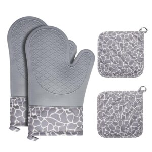 Cozary Set di 4 Guanti da Forno Silicone