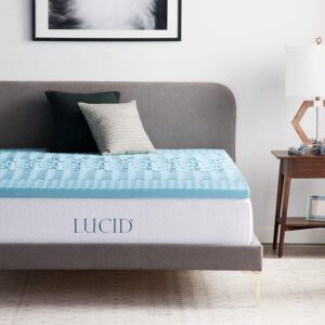 LUCID Topper Piazze francese | 5 Zone Ergonomiche | Coprimaterasso in Memory Foam