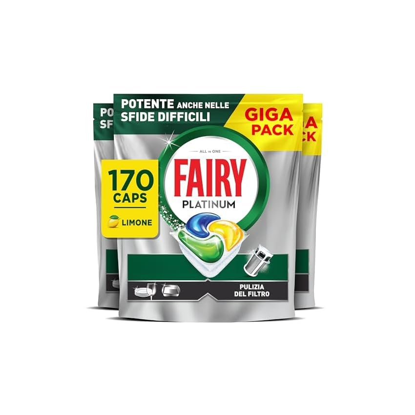 Fairy Platinum Detersivo Pastiglie Lavastoviglie Brillantante