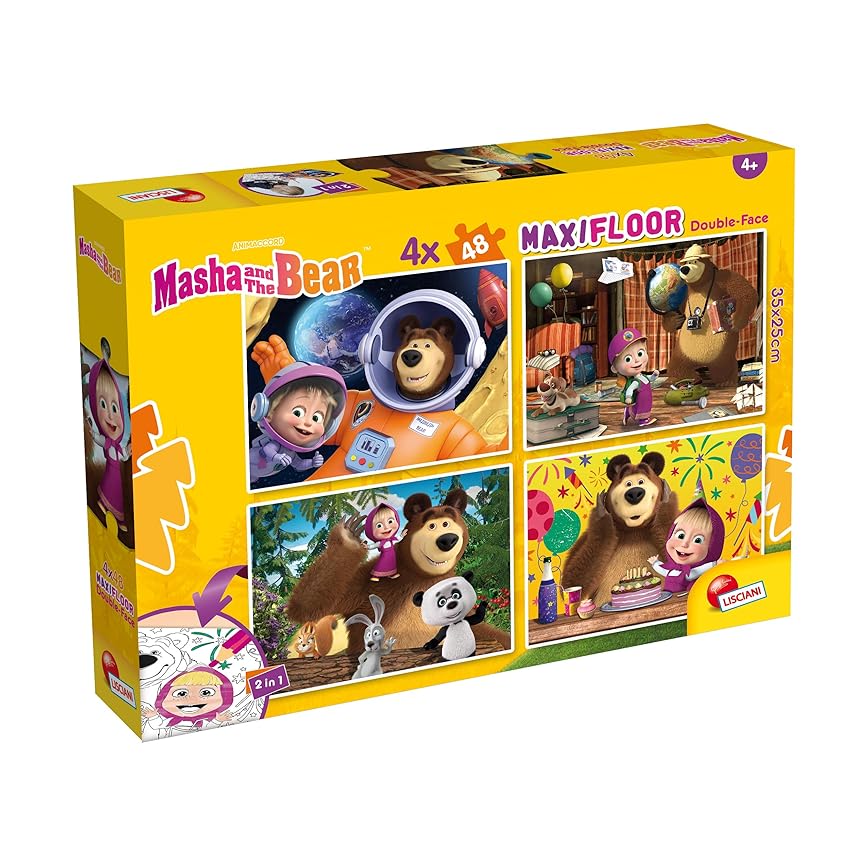 Liscianigiochi l'orso Masha Puzzle DF maxifloor 4x48 Liscianigiochi l'orso Masha Puzzle DF maxifloor 4x48
