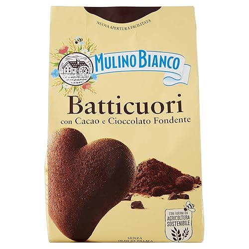 Mulino Bianco Biscotti Frollini Batticuori con Cacao e Cioccolato Mulino Bianco Biscotti Frollini Batticuori con Cacao e Cioccolato