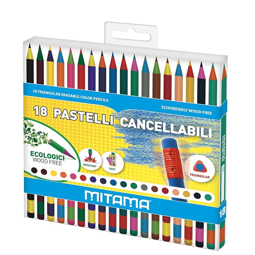Pastelli Cancellabili Mitama Impugnatura Triangolare Laccati