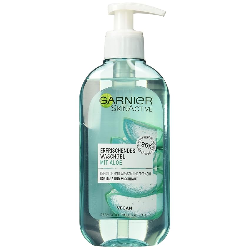 Garnier Ski nactive Gel Detergente con Estratto di Aloe Pelli Normali E Miste Garnier Ski nactive Gel Detergente con Estratto di Aloe Pelli Normali E Miste