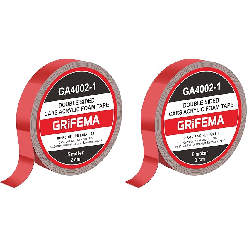 GRIFEMA GA4002-1 Nastro Biadesivo Extra Forte per Interni/Esterni GRIFEMA GA4002-1 Nastro Biadesivo Extra Forte per Interni/Esterni