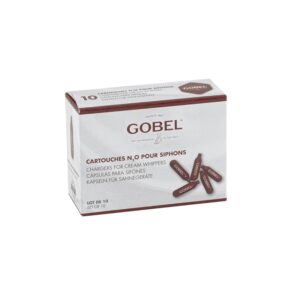 GOBEL - Confezione da 10 cartucce di gas N₂0 per sifoni - Successiva salse crema chantilly