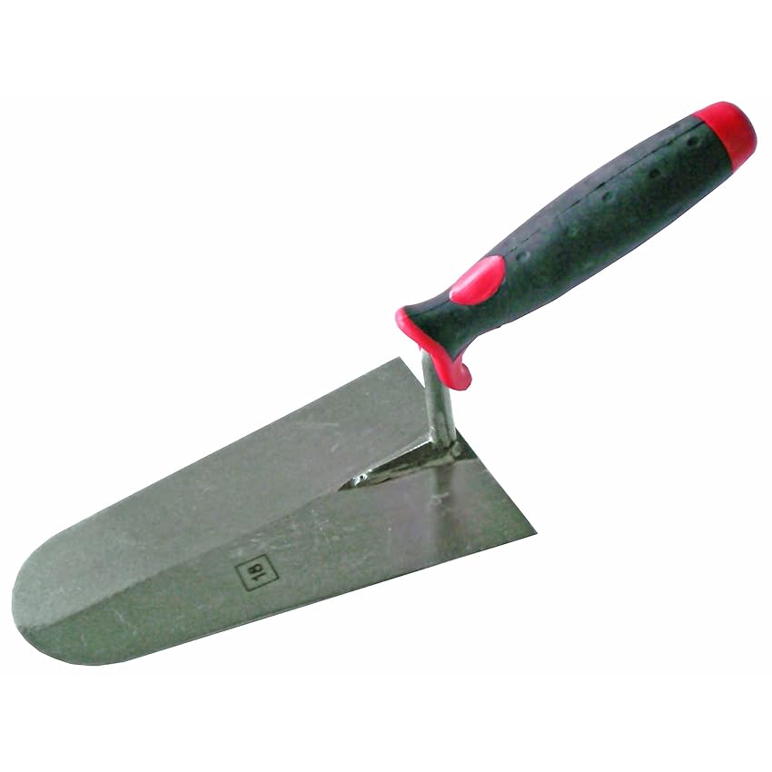 Nespoli Cazzuola Leggera Punta Tonda Manico Gomma 18cm