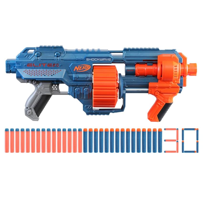 Hasbro Nerf Elite 2.0-Shockwave RD-15 (Blaster con tamburo rotante da 15 dardi)