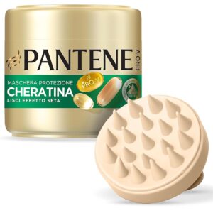 Pantene Pro-V Set Massaggiatore Cuoio Capelluto + Maschera Capelli Lisci Effetto Seta