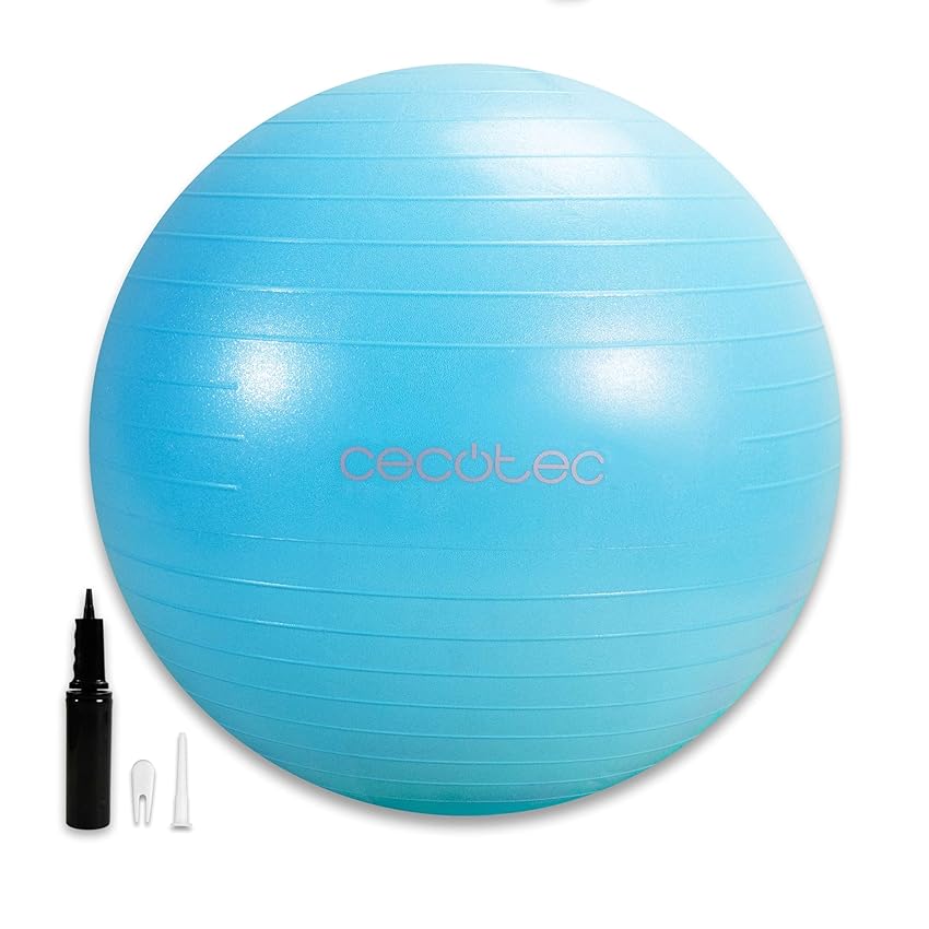Cecotec Palla da Pilates - Fitness - Ginnastica e Yoga Small Fitness DrumFit 65 Fitball. 65 cm di Diametro