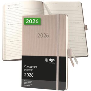SIGEL C2660 Agenda settimanale Conceptum 2026-1 anno - circa A5