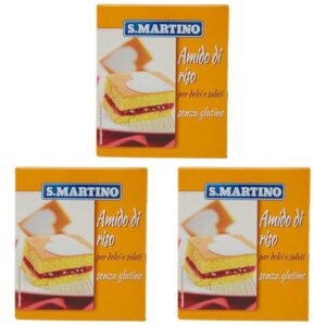 S.Martino - Amido di Riso Senza Glutine - Astuccio - 180 g (Confezione da 3)