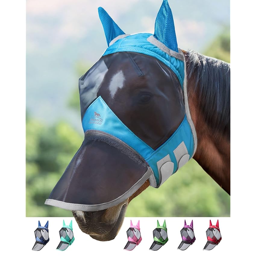 Harrison Howard CareMaster Pro Maschera luminosa contro le mosche per cavalli