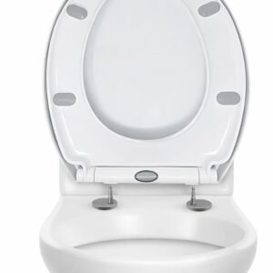 CUQOO Sedile WC ovale con chiusura rallentata