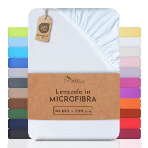 NatureMark Lenzuolo in microfibra a prezzo scontato! tante misure e colori di marca (lenzuolo 90x200)