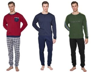 pigiama uomo SERGIO TACCHINI invernale caldo COTONE polsino bottoni 10 colori