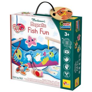 Lisciani Giochi - Montessori Wood Magnetic fish fun