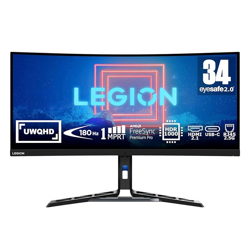 Lenovo Legion Y34wz-30 Monitor Gaming Curvo 34" WQHD (3440x1440)
