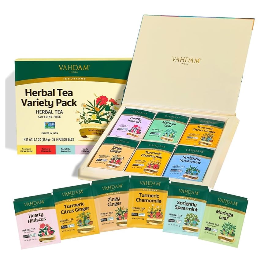 VAHDAM Set Degustazione Tisane | 36 Filtri