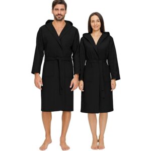 GX GARGIX Accappatoio UNISEX microfibra uomo e donna con cappuccio tasche salvaspazio calibrato (IT)