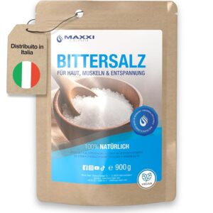 Maxxi Clean | 900 g di sale Epsom altamente puro | Sale da bagno per benessere e peeling