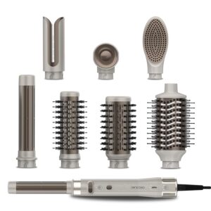 Cecotec Modella Capelli 8 Teste CeramicCare 8in1 AirGlam Gyro Champagne. 1500W