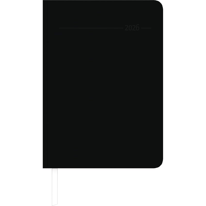 Zettler Agenda settimanale Tucson nero A5 128 pagine 2026 – Agenda settimanale 15 × 21 cm